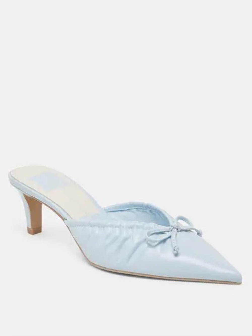 NWT Dolce Vita Kairi Mid Heels in Ice Blue Crinkle Patent